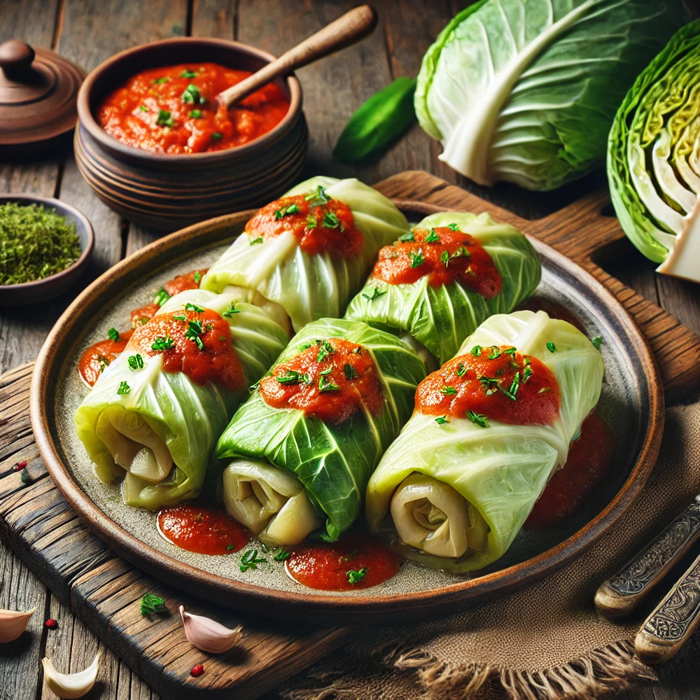 Chou farci aux légumes d'hiver